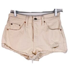 Levi’s Mid-Rise 501 Shorts Size 25 Ecru/Cream